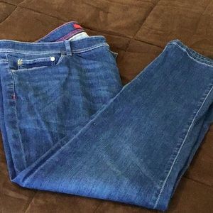 LL Bean 16P darker wash skinny jean